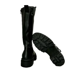 Scarpe di Maremma Anfibio Alto Artigianale Nero*Donna Stivali