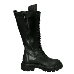 Scarpe di Maremma Anfibio Alto Artigianale Nero*Donna Stivali