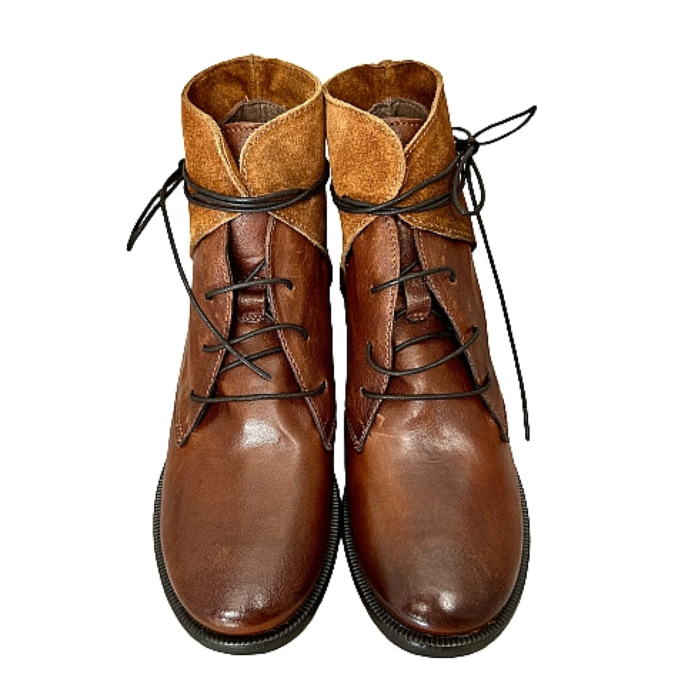 Scarpe di Maremma Anfibio Artigianale In Pelle Tuffata Cuoio Camarri 1916*Donna Stivali