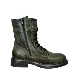 Scarpe di Maremma Anfibio Artigianale Spazzolato Verde*Donna Stivali