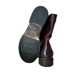 Scarpe di Maremma Anfibio In Pelle Tuffata Bordeaux Cucito Blake*Donna Stivali