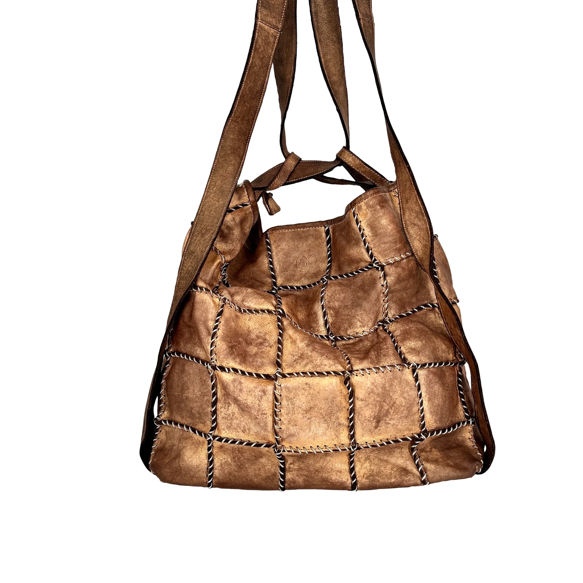 Scarpe di Maremma Asia Borsa / Zaino In Pelle Lavata Bronzata*Donna Borse Morbide