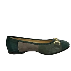 Scarpe di Maremma Ballerina Camoscio Verde Con Morsetto*Donna Ballerine