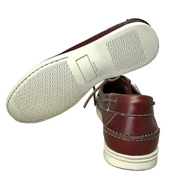 Scarpe di Maremma Barca Artigianale In Pelle Marrone Soldini*Uomo Stringate
