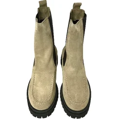 Scarpe di Maremma Beatles Artigianale In Camoscio Taupe*Donna Stivali