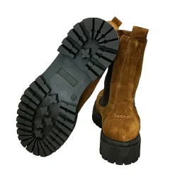Scarpe di Maremma Beatles Artigianale In Camoscio Cuoio*Donna Stivali