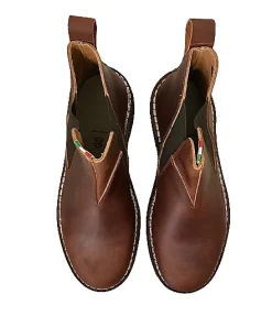 Scarpe di Maremma Beatles Artigianale Marrone In Pelle Ingrassata*Uomo Stivaletti