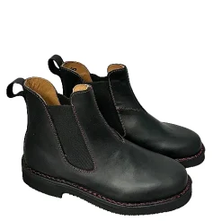 Scarpe di Maremma Beatles Artigianale Nero In Pelle Ingrassata*Uomo Stivaletti