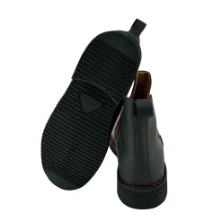 Scarpe di Maremma Beatles Artigianale Nero In Pelle Ingrassata*Uomo Stivaletti