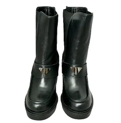 Scarpe di Maremma Beatles Artigianale Nero Con Tacco*Donna Stivali