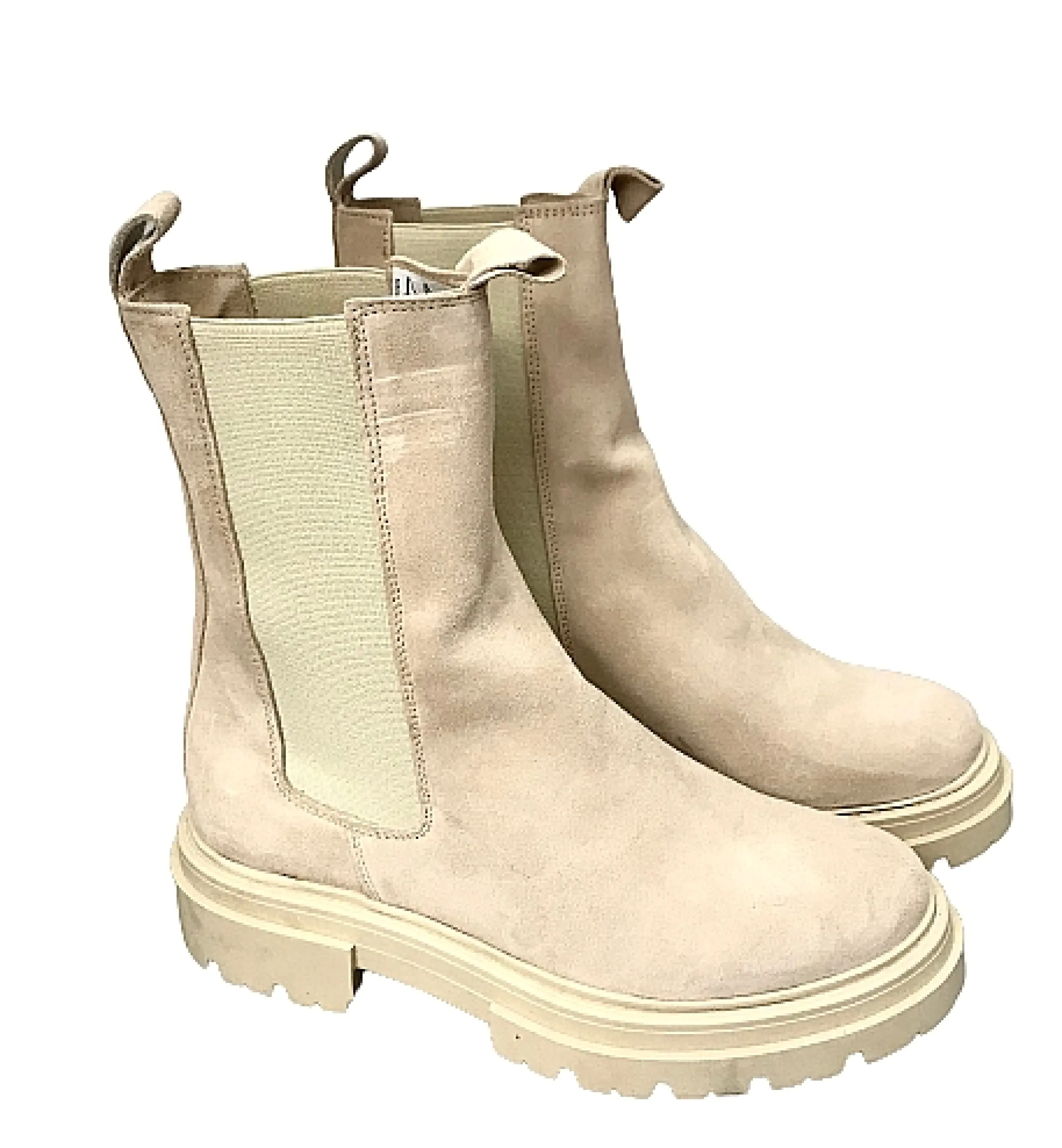Scarpe di Maremma Beatles In Camoscio Cipria Fondo Panna*Donna Stivali
