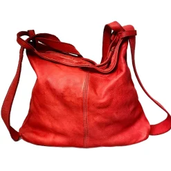 Scarpe di Maremma Borsa / Zaino Artigianale In Pelle Lavata Liscia*Donna Borse Morbide