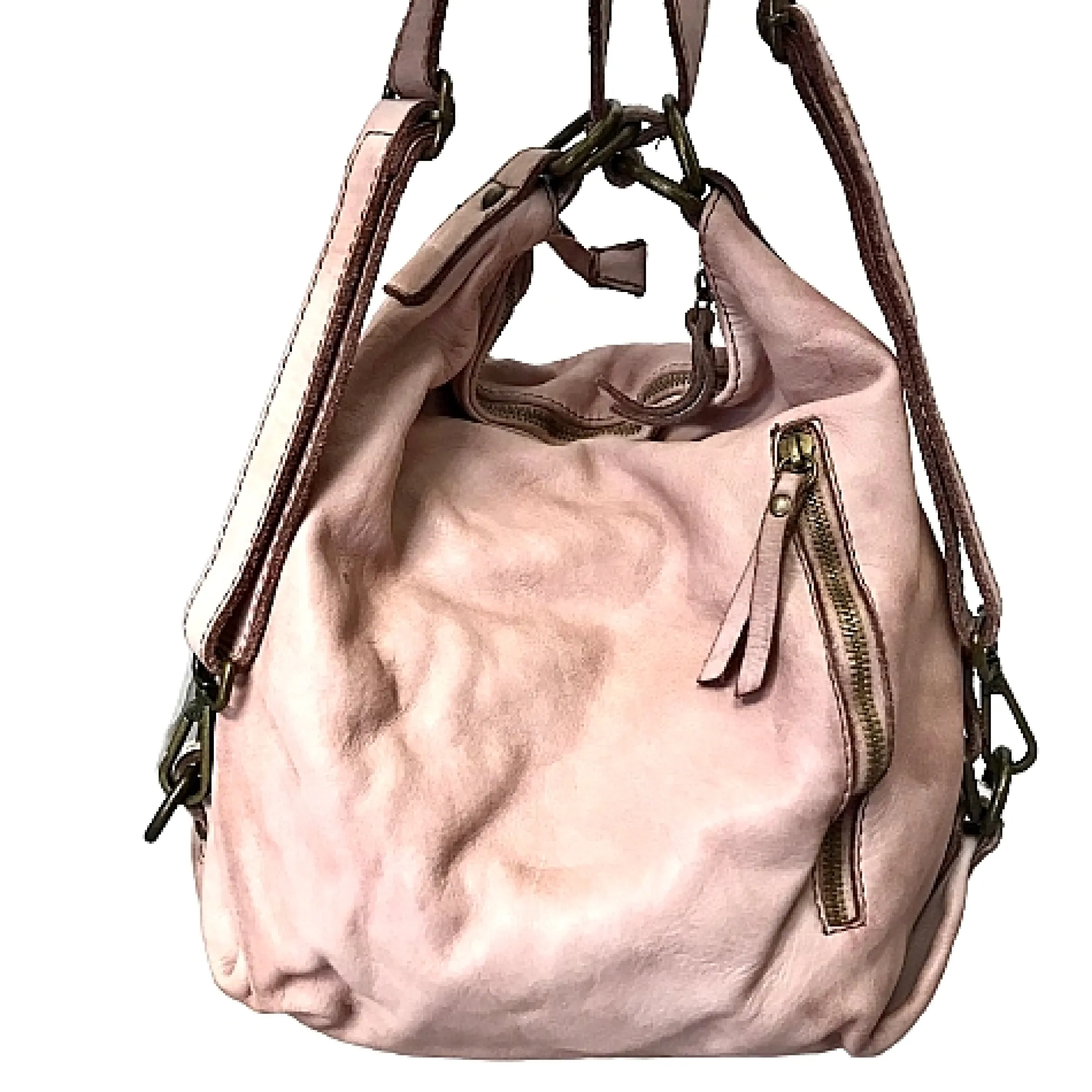 Scarpe di Maremma Borsa / Zaino Artigianale In Pelle Lavata*Donna Zaini