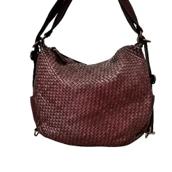 Scarpe di Maremma Borsa / Zaino Lavato Artigianale In Pelle Intrecciata*Donna Borse Morbide