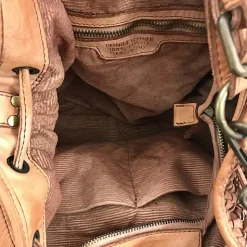 Scarpe di Maremma Borsa A Secchiello Intrecciata Cuoio Al Naturale*Donna Borse Morbide