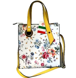 Scarpe di Maremma Borsa Artigianale Con Stampa Floreale*Donna Borse Rigide
