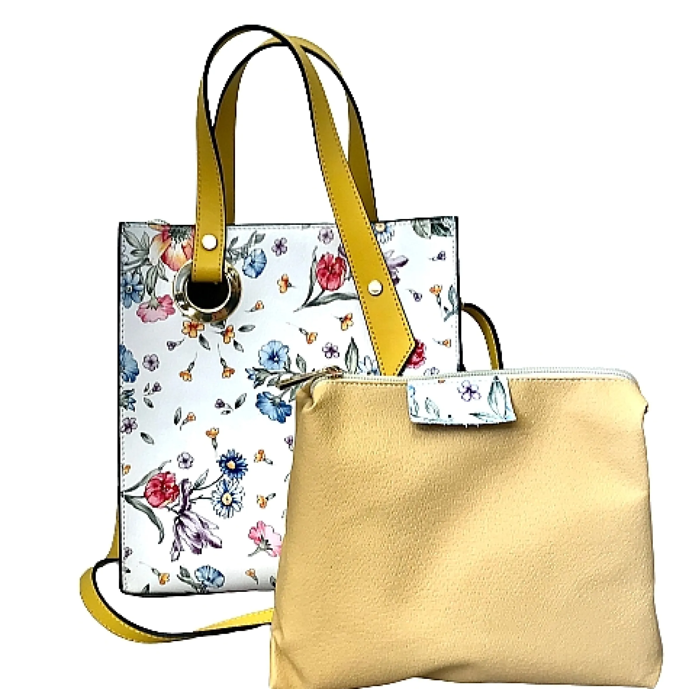 Scarpe di Maremma Borsa Artigianale Con Stampa Floreale*Donna Borse Rigide