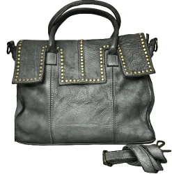 Scarpe di Maremma Borsa Artigianale Grigio Scuro*Donna Borse Morbide