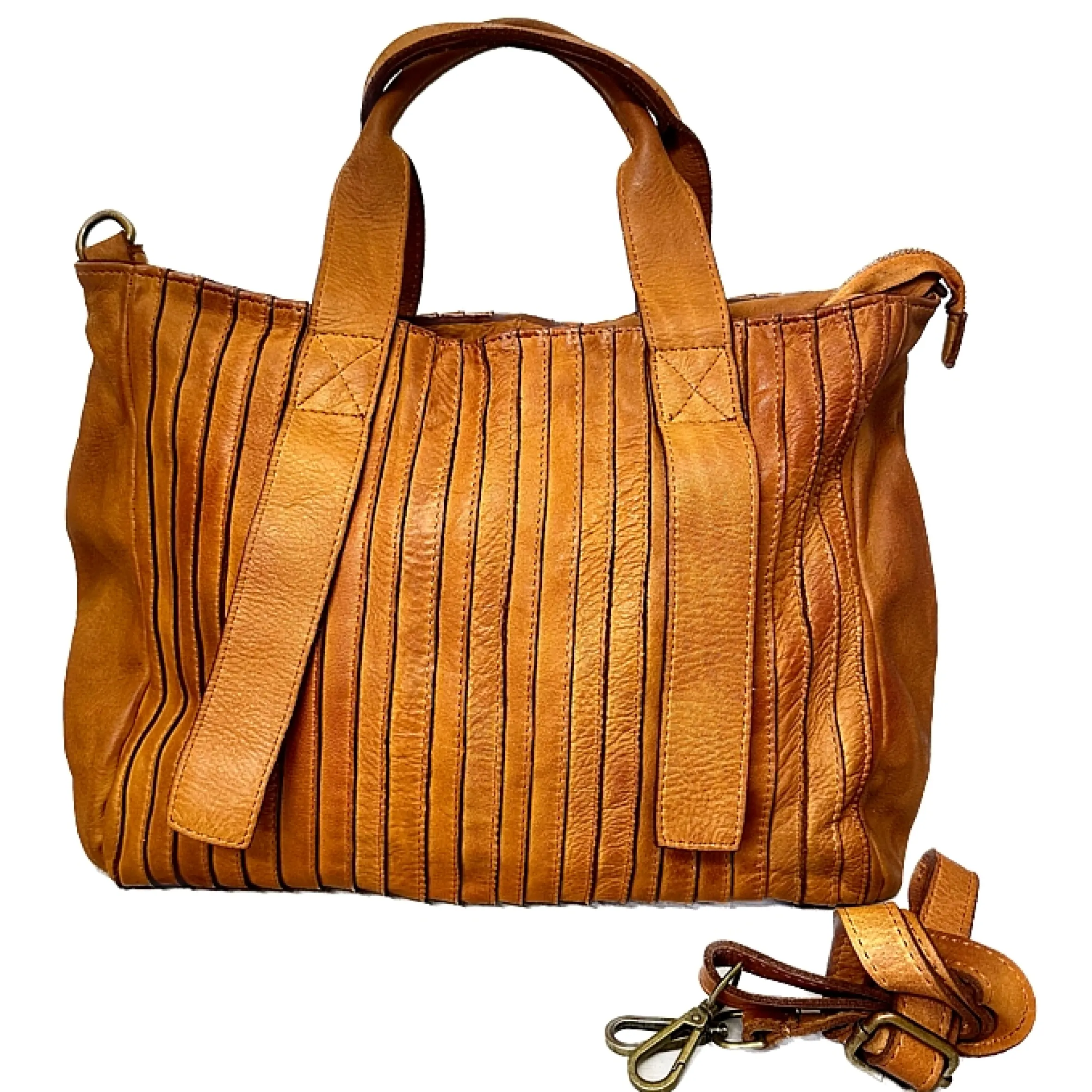 Scarpe di Maremma Borsa Artigianale In Pelle Lavata*Donna Borse Morbide