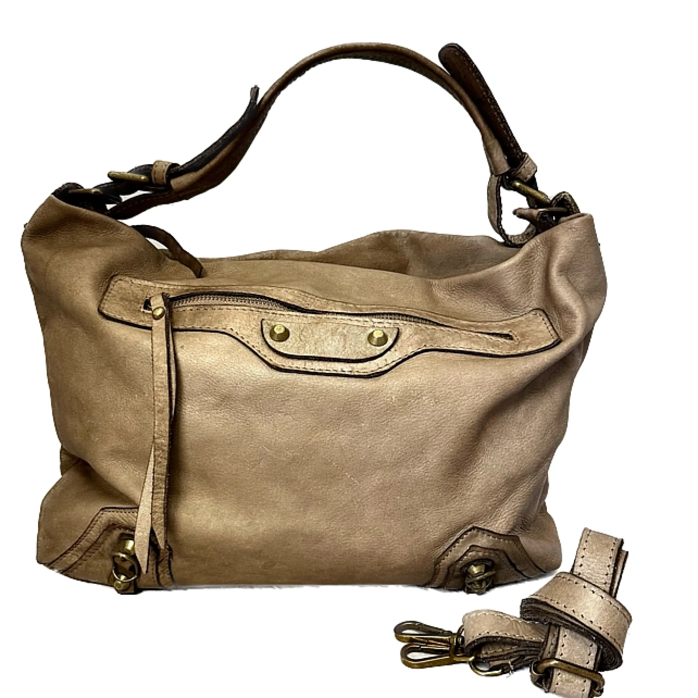 Scarpe di Maremma Borsa Artigianale In Pelle Lavata*Donna Borse Morbide