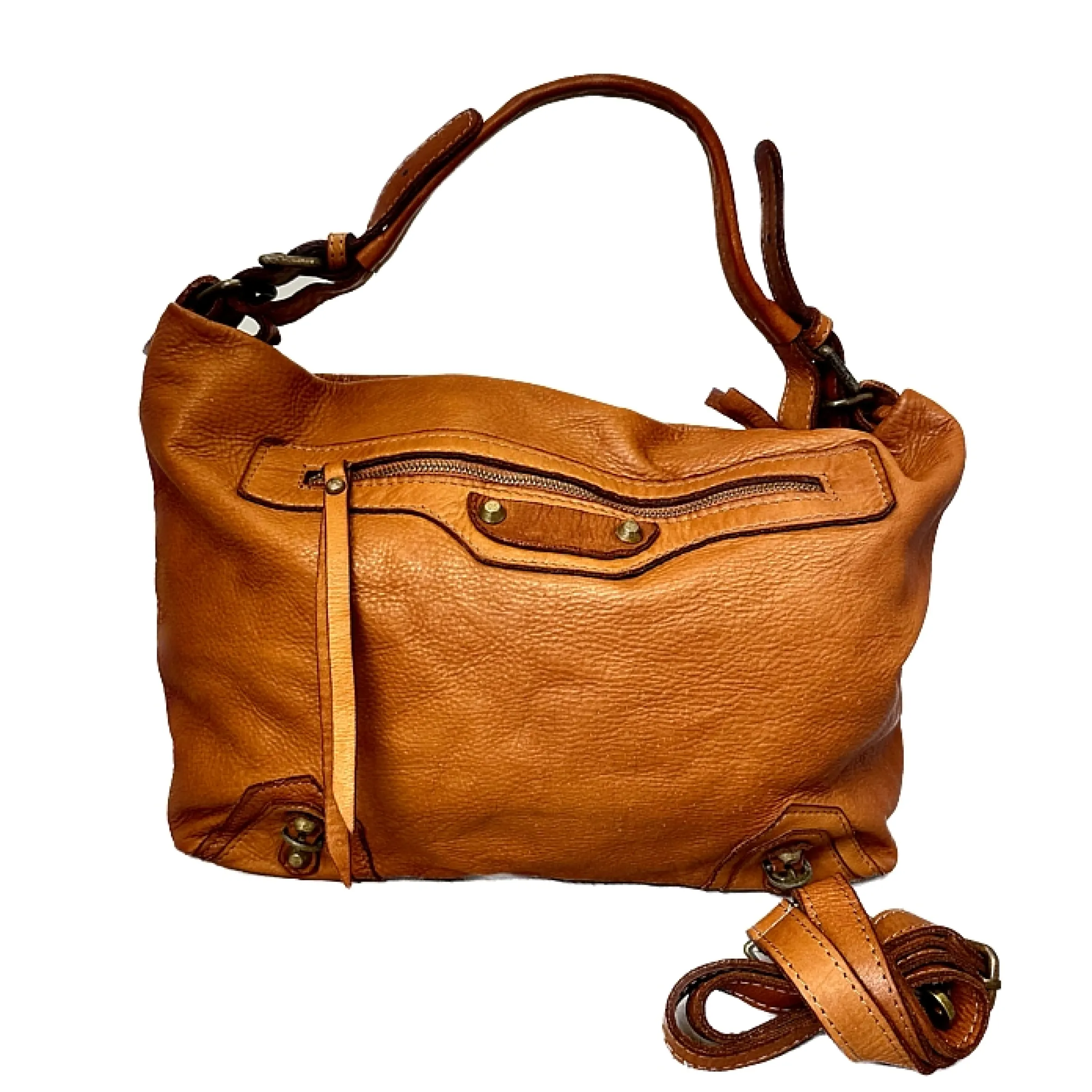 Scarpe di Maremma Borsa Artigianale In Pelle Lavata*Donna Borse Morbide
