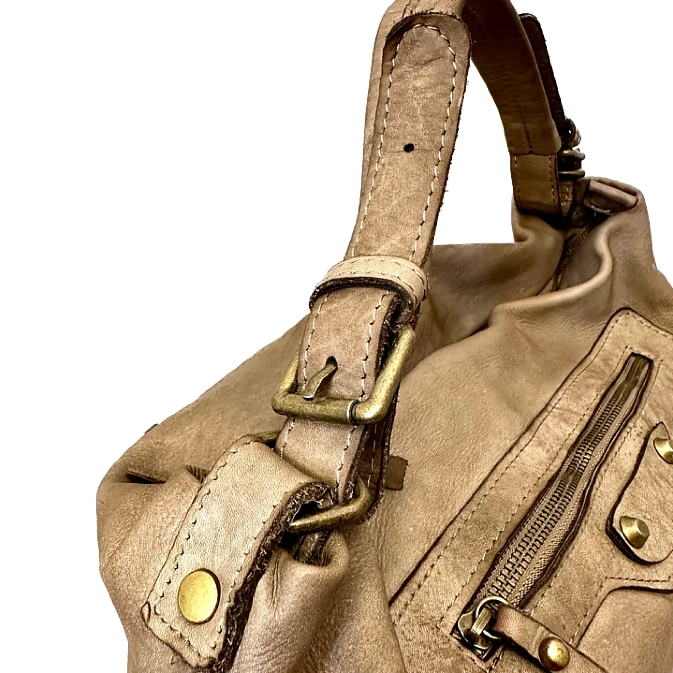 Scarpe di Maremma Borsa Artigianale In Pelle Lavata*Donna Borse Morbide