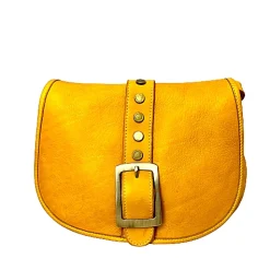 Scarpe di Maremma Borsa Artigianale In Pelle Lavata Con Fibbia*Donna Borse Morbide