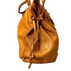 Scarpe di Maremma Borsa Artigianale In Pelle Lavata Con Intreccio Grande*Donna Borse Morbide