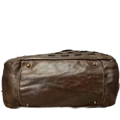 Scarpe di Maremma Borsa Artigianale In Pelle Lavata Con Intreccio Grande*Donna Borse Morbide