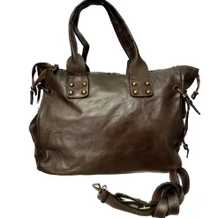 Scarpe di Maremma Borsa Artigianale In Pelle Lavata Con Intreccio Grande*Donna Borse Morbide