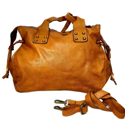 Scarpe di Maremma Borsa Artigianale In Pelle Lavata Con Intreccio Grande*Donna Borse Morbide