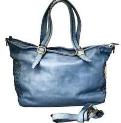 Scarpe di Maremma Borsa Artigianale In Pelle Intrecciata Con Borchiette*Donna Borse Morbide