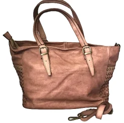 Scarpe di Maremma Borsa Artigianale In Pelle Intrecciata Con Borchiette*Donna Borse Morbide
