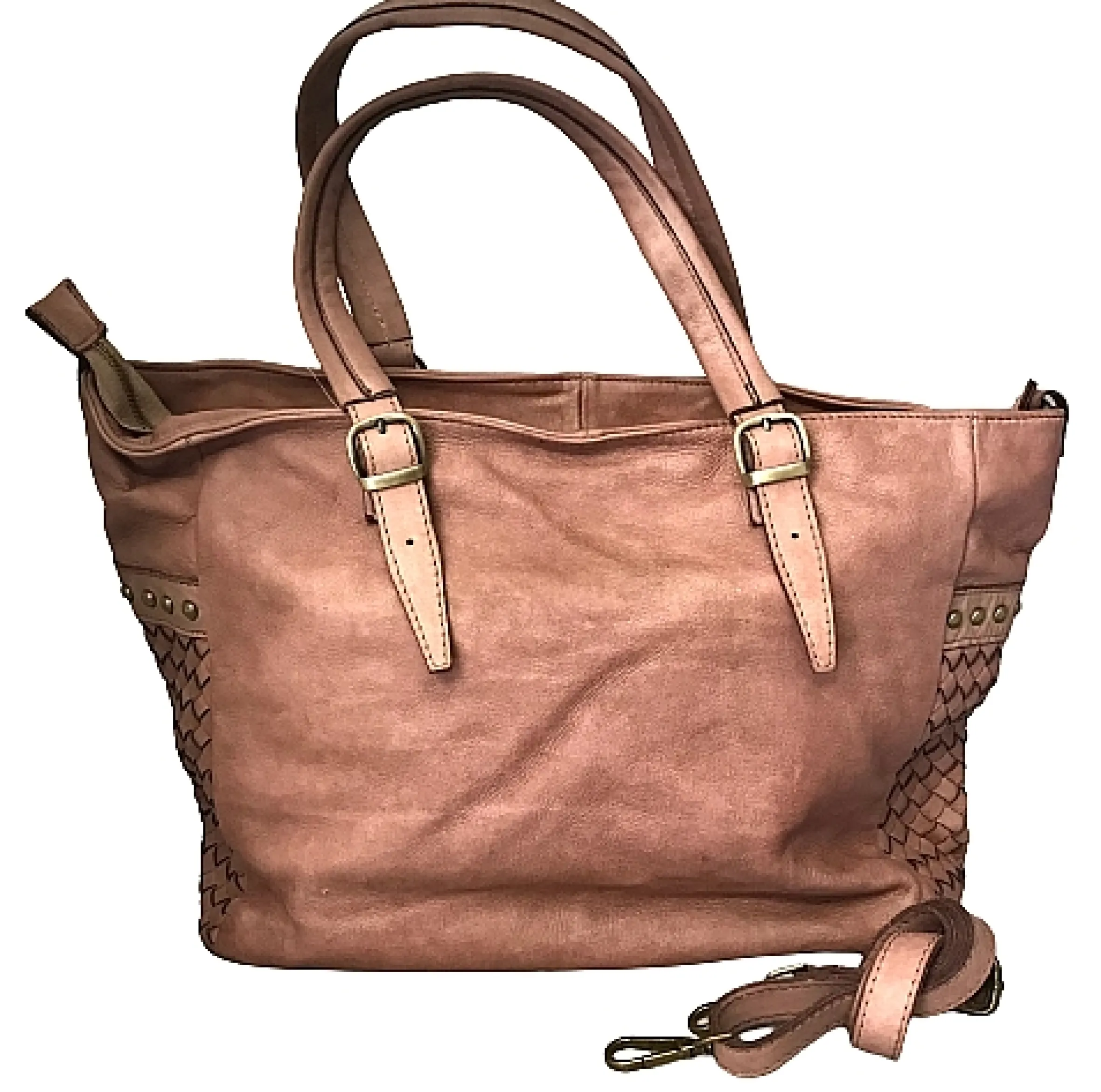 Scarpe di Maremma Borsa Artigianale In Pelle Intrecciata Con Borchiette*Donna Borse Morbide