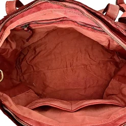Scarpe di Maremma Borsa Artigianale In Pelle Lavata Rifinita Da Borchiette*Donna Borse Morbide