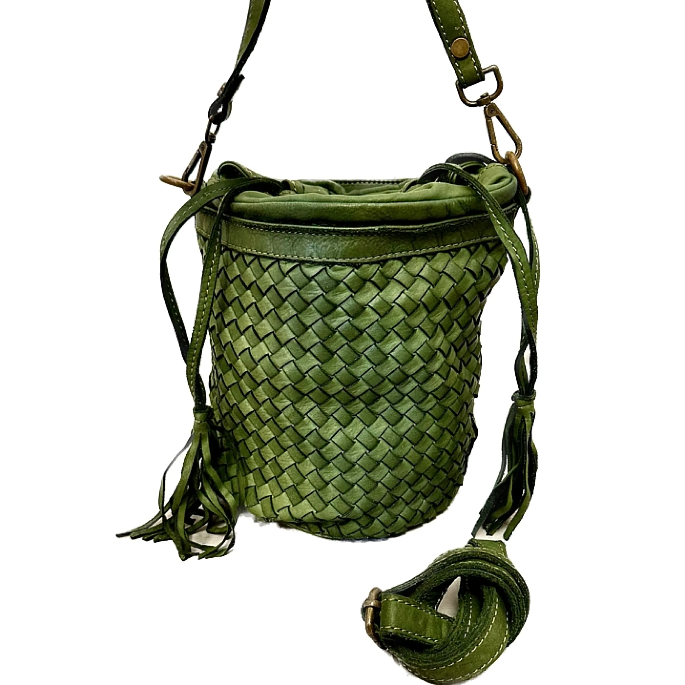 Scarpe di Maremma Borsa Artigianale Intrecciata Modello Secchiello*Donna Borse Morbide