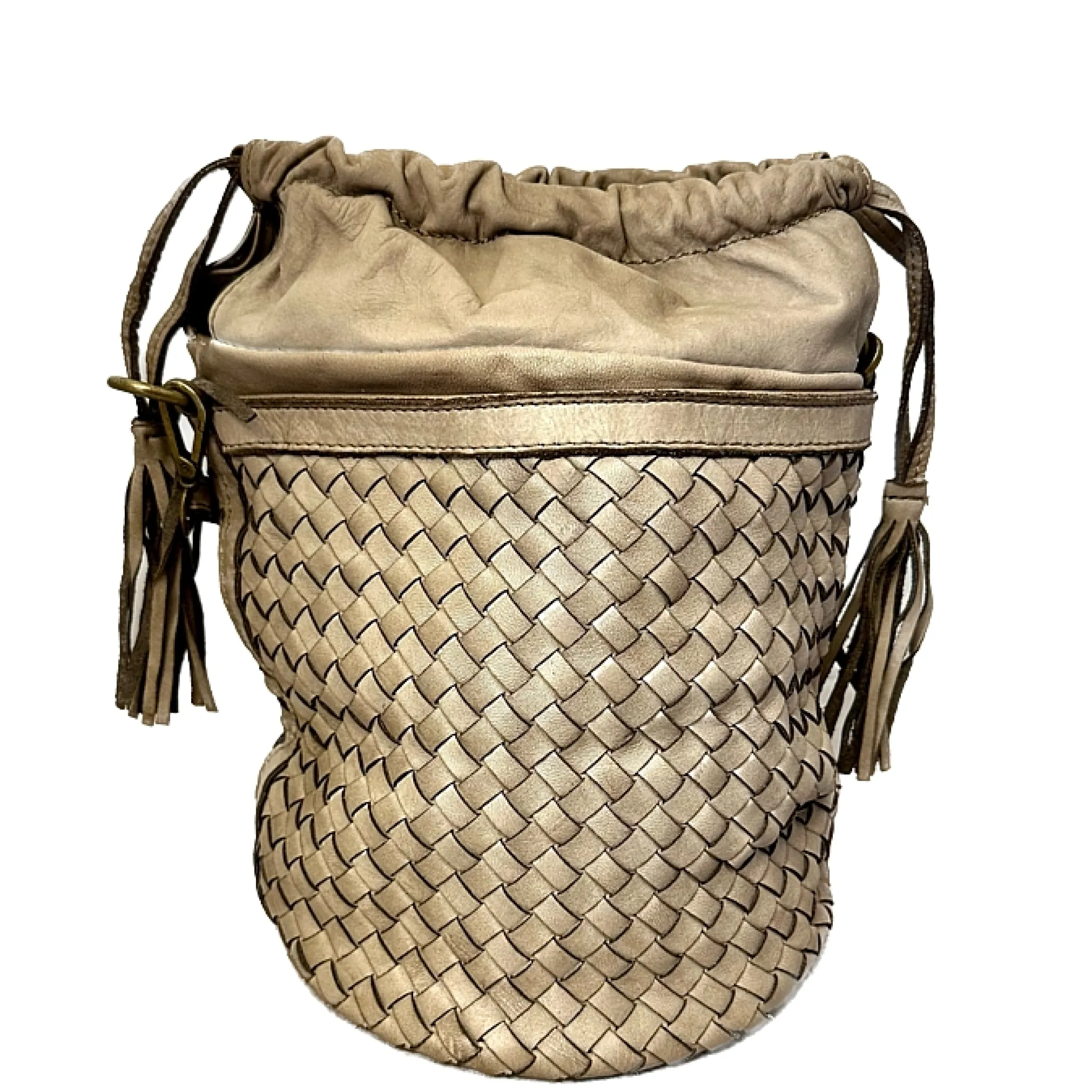 Scarpe di Maremma Borsa Artigianale Intrecciata Modello Secchiello*Donna Borse Morbide