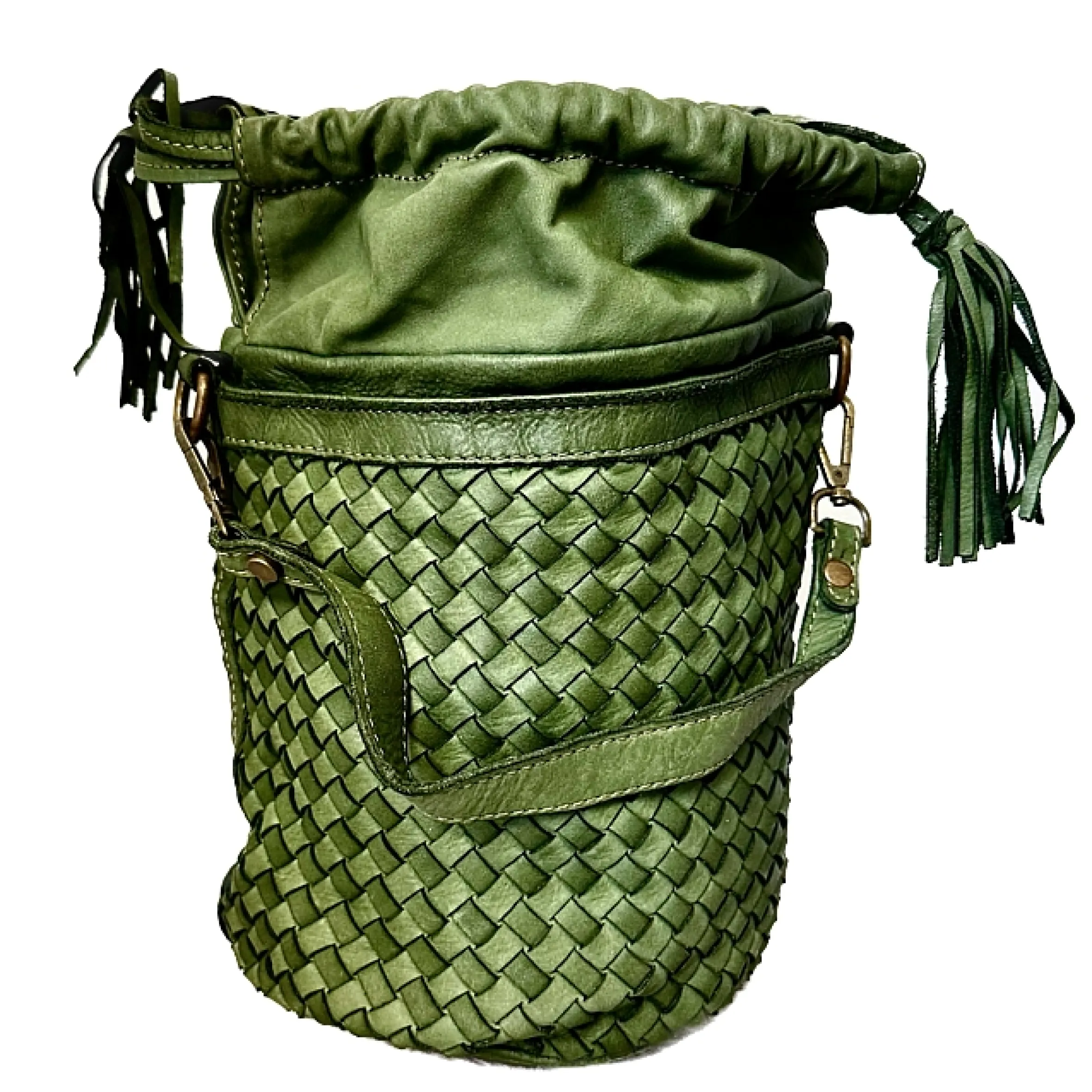 Scarpe di Maremma Borsa Artigianale Intrecciata Modello Secchiello*Donna Borse Morbide