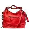 Scarpe di Maremma Borsa Artigianale Intrecciata Rossa*Donna Borse Morbide