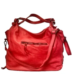 Scarpe di Maremma Borsa Artigianale Intrecciata Rossa*Donna Borse Morbide