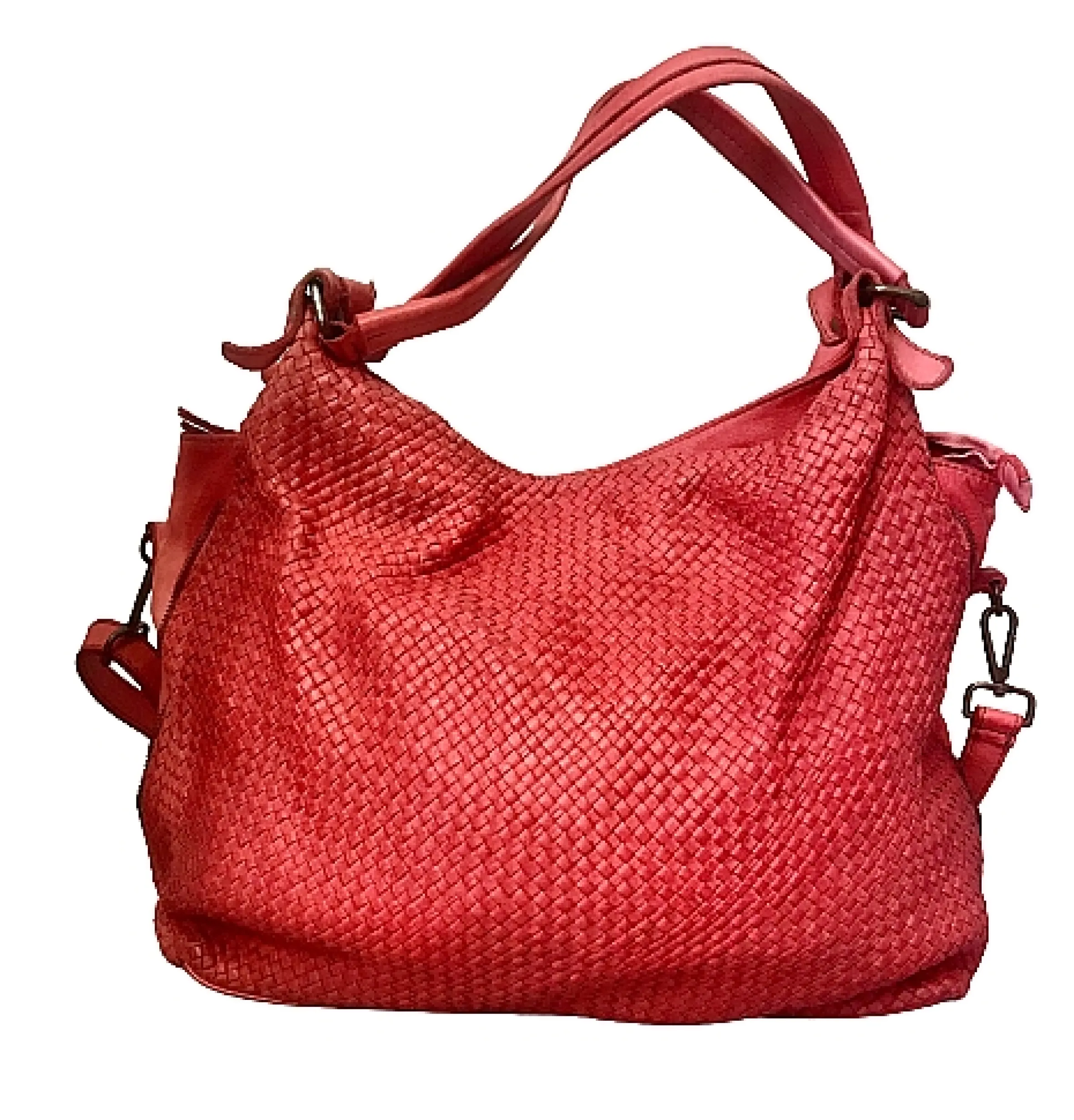 Scarpe di Maremma Borsa Artigianale Intrecciata Rossa*Donna Borse Morbide