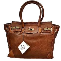 Scarpe di Maremma Borsa Artigianale Mod. Birkin In Vacchetta Vintage*Donna Borse Morbide