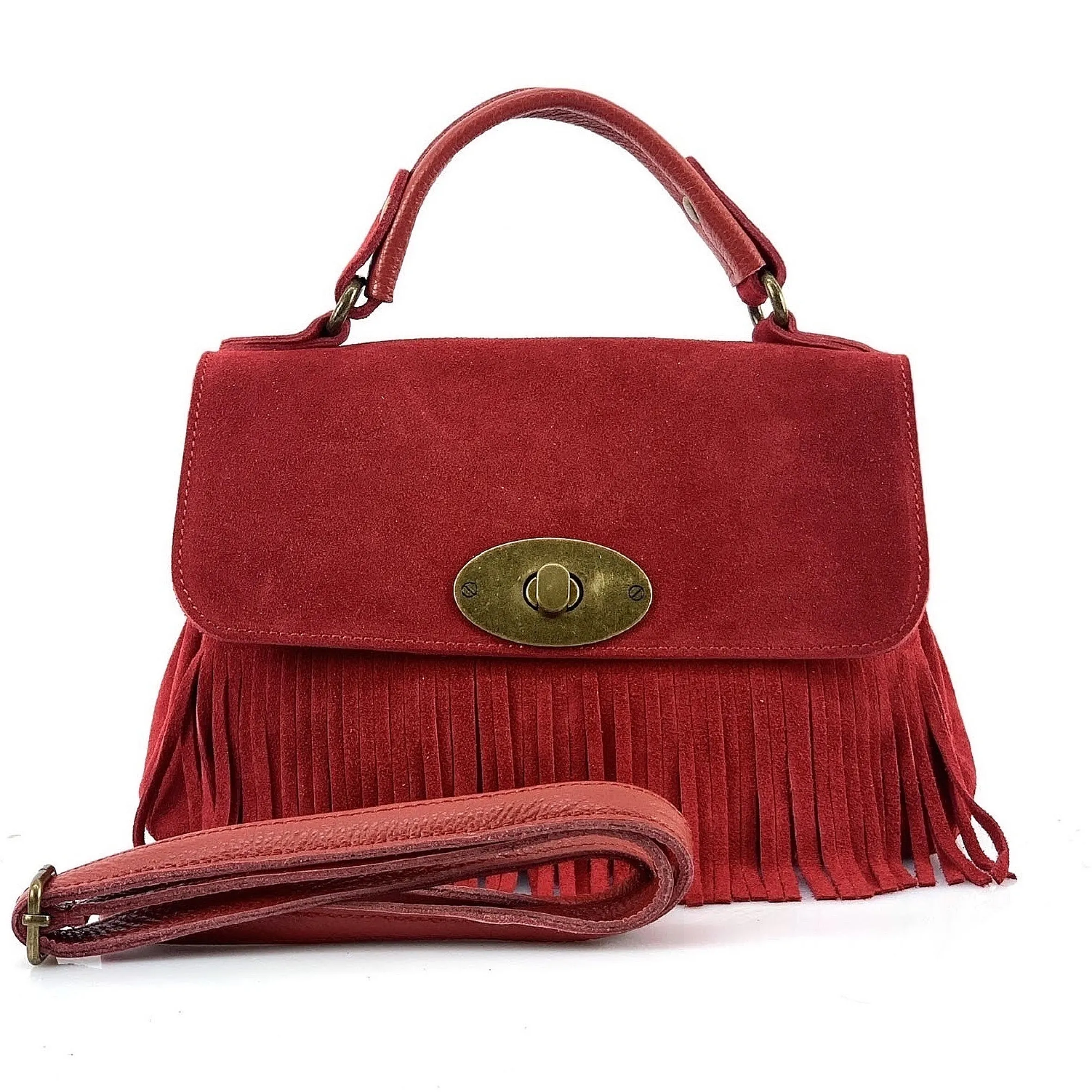Scarpe di Maremma Borsa Con Frange E Tracolla In Camoscio*Donna Borse Morbide