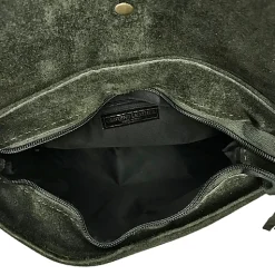Scarpe di Maremma Borsa Con Frange In Camoscio Verde*Donna Borse Morbide