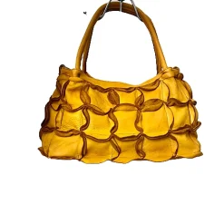 Scarpe di Maremma Borsa Gialla Lavorata*Donna Borse Morbide