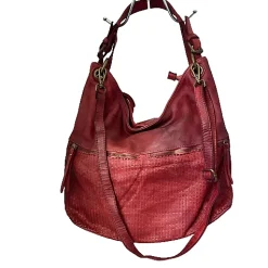 Scarpe di Maremma Borsa In Pelle Intrecciata Con Tasche Frontali*Donna Borse Morbide