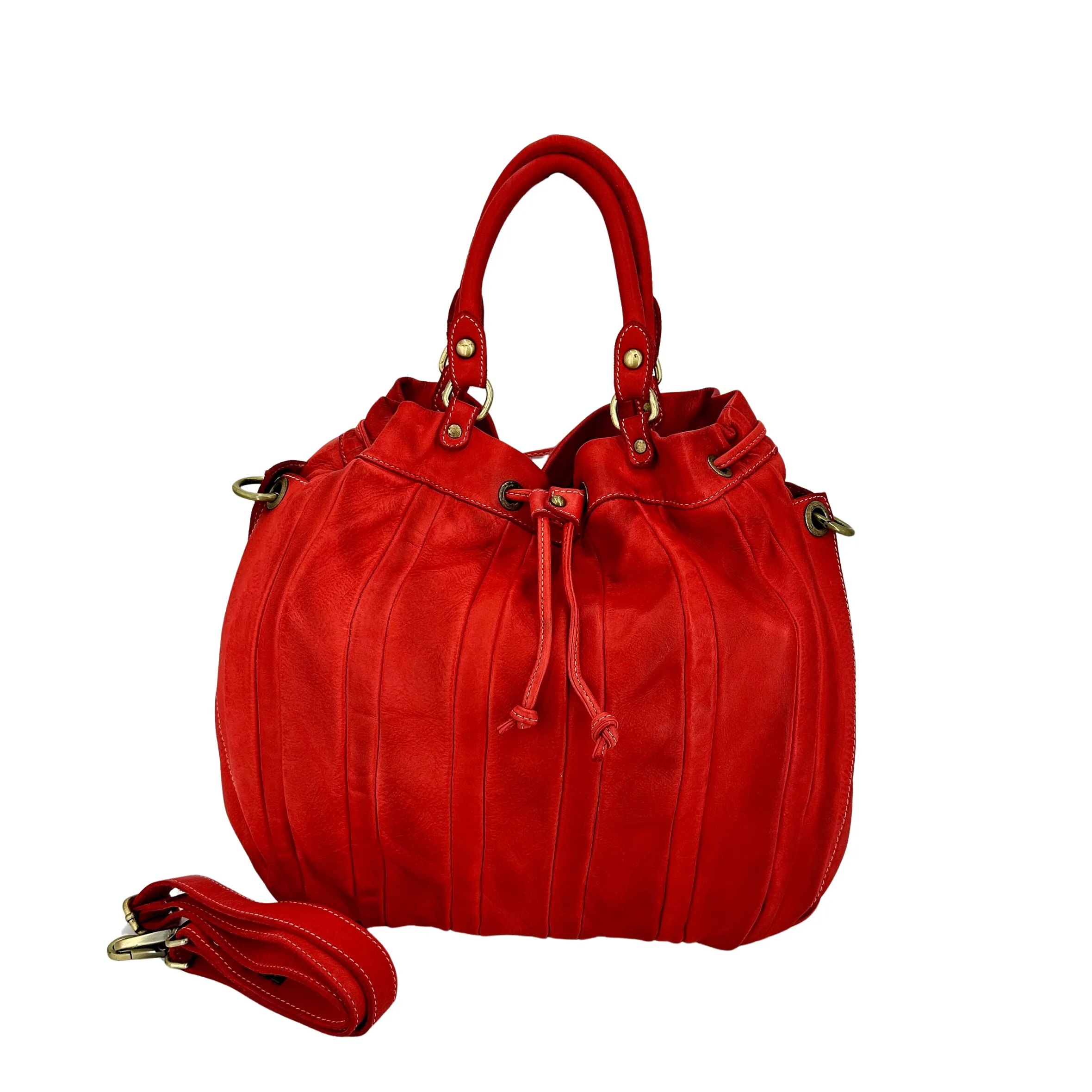 Scarpe di Maremma Borsa In Pelle Morbida Modello "Secchiello"*Donna Borse Morbide
