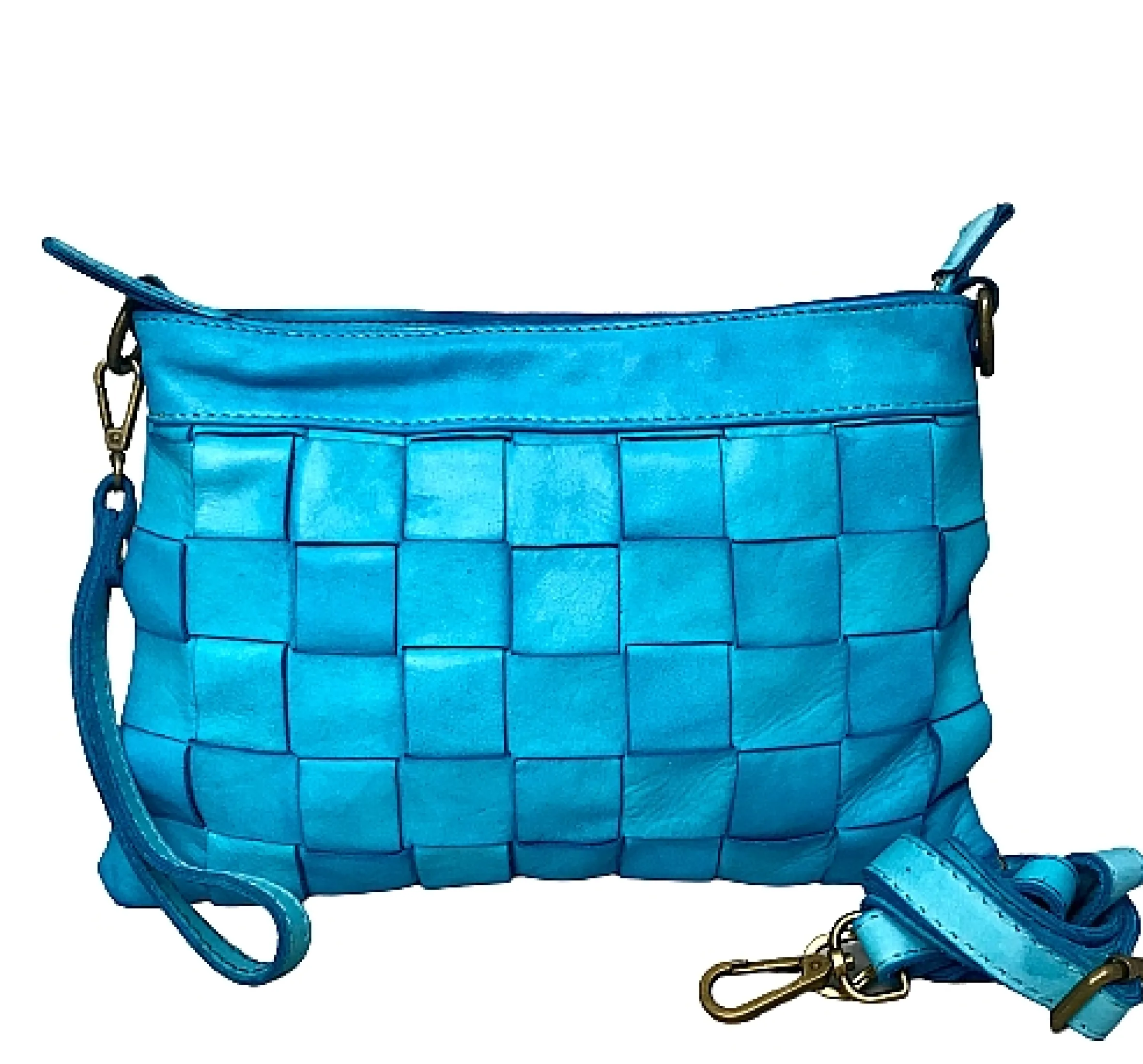 Scarpe di Maremma Borsa Intrecciata Con Cinturino E Tracolla Verde*Donna Borse Morbide