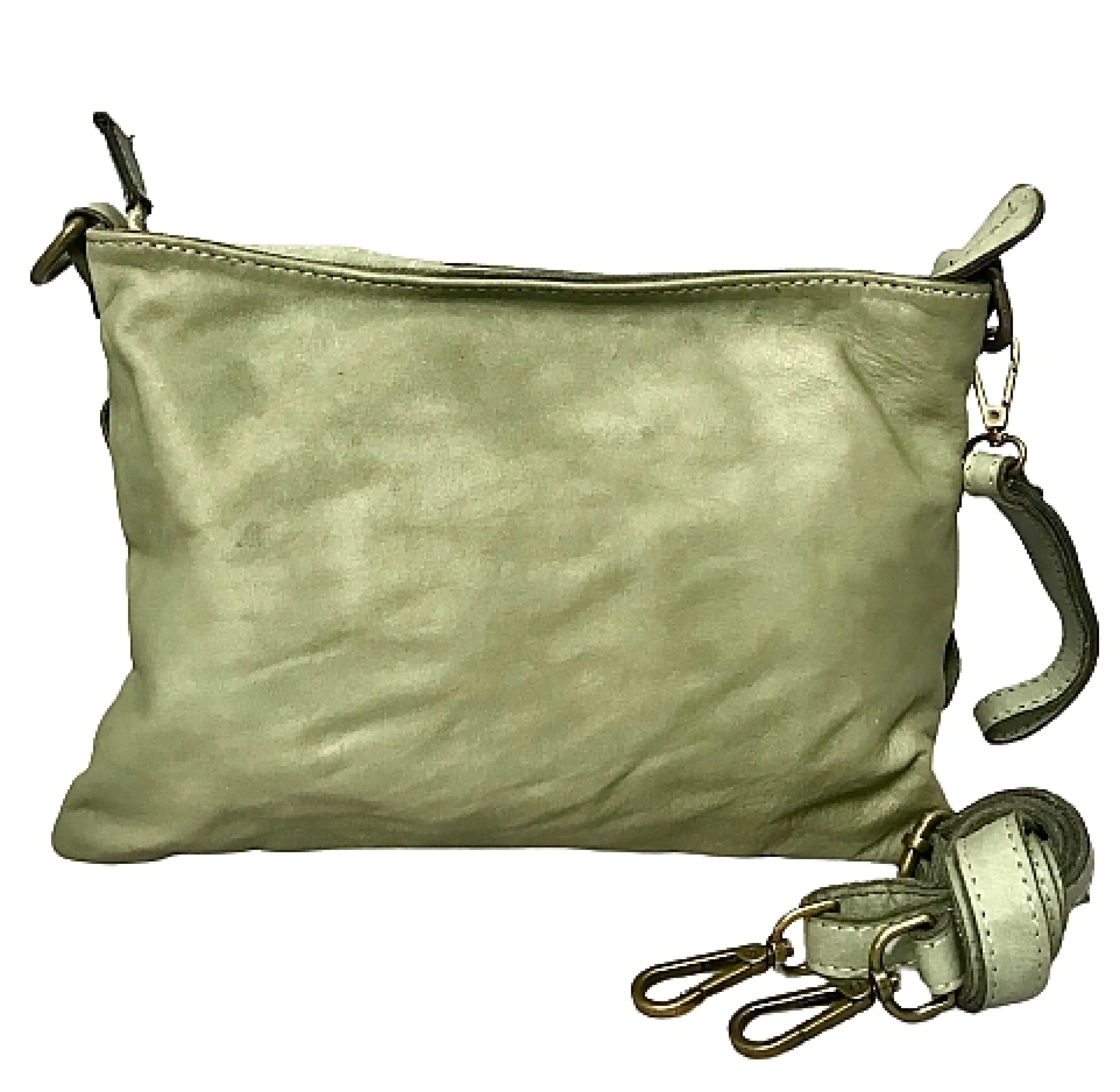 Scarpe di Maremma Borsa Intrecciata Con Cinturino E Tracolla Verde*Donna Borse Morbide