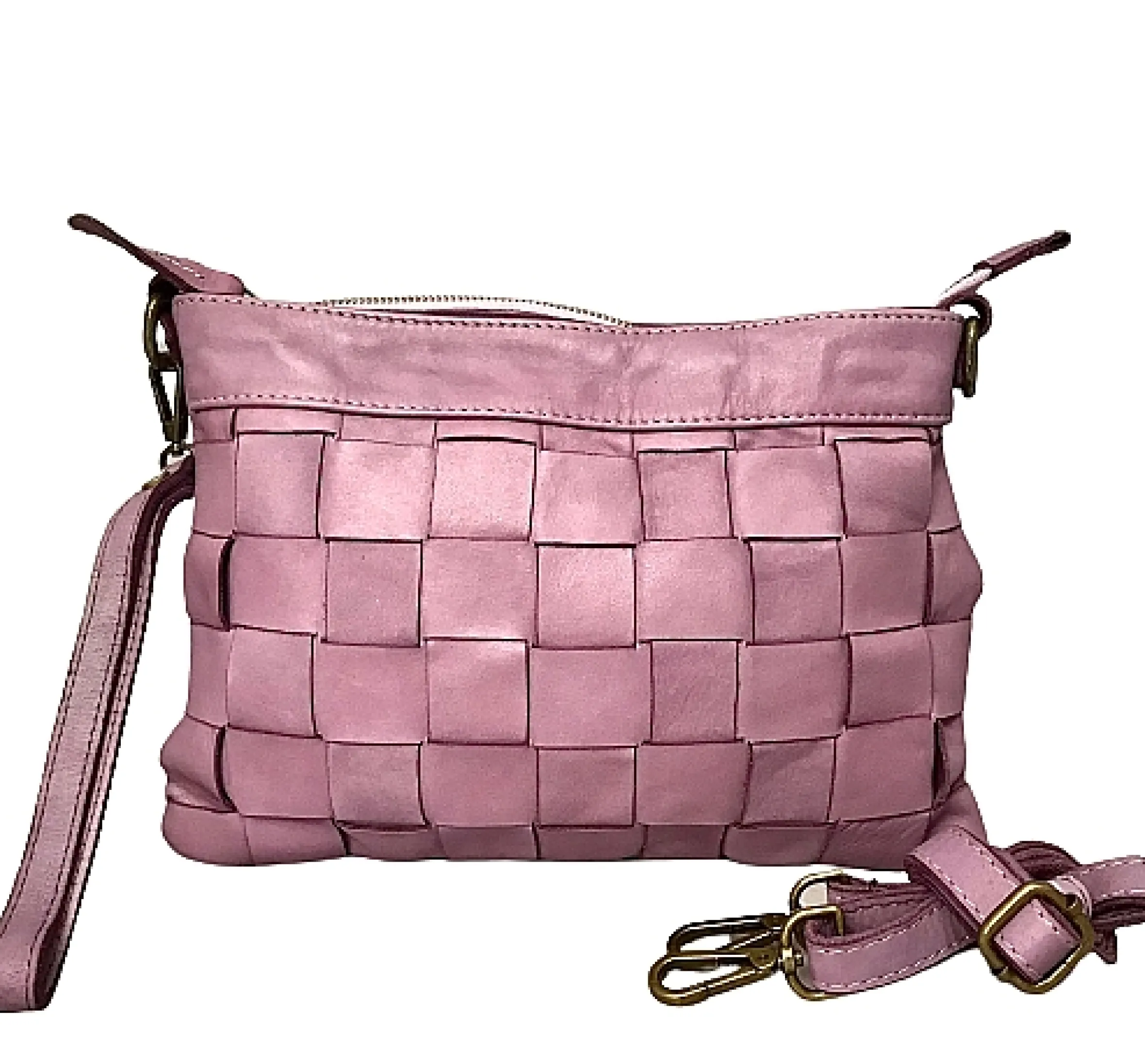 Scarpe di Maremma Borsa Intrecciata Con Cinturino E Tracolla Verde*Donna Borse Morbide